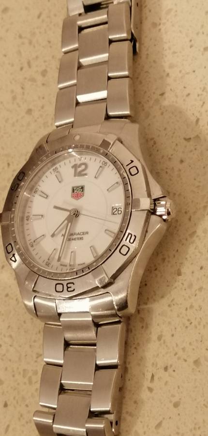 ### Reduced again - Tag Heuer Gents size Aquaracer watch preloved Model WAF1111 with extra links ###