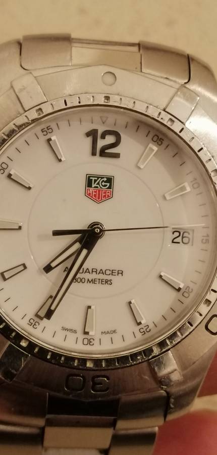 ### Reduced again - Tag Heuer Gents size Aquaracer watch preloved Model WAF1111 with extra links ###
