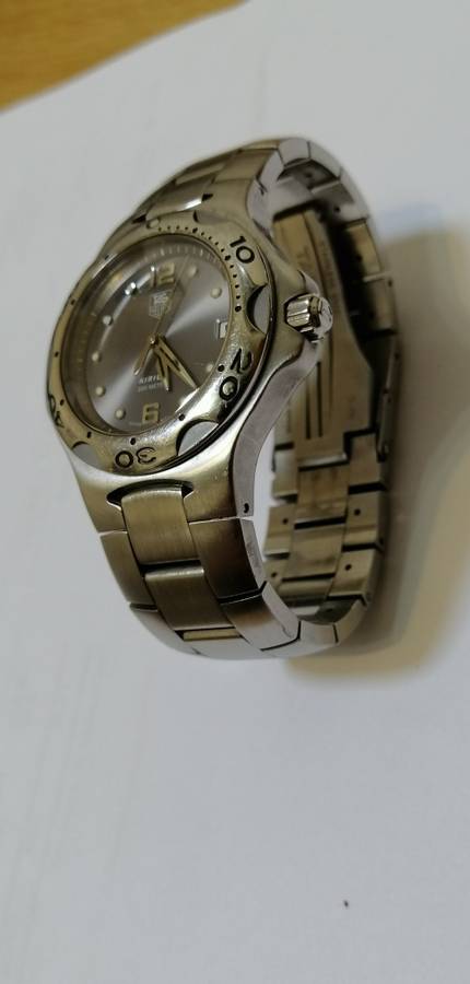 ### Tag Heuer - Kirium - Model WL111G-0 Grey Dial brushed steel Swiss made Gents watch pre owned ###