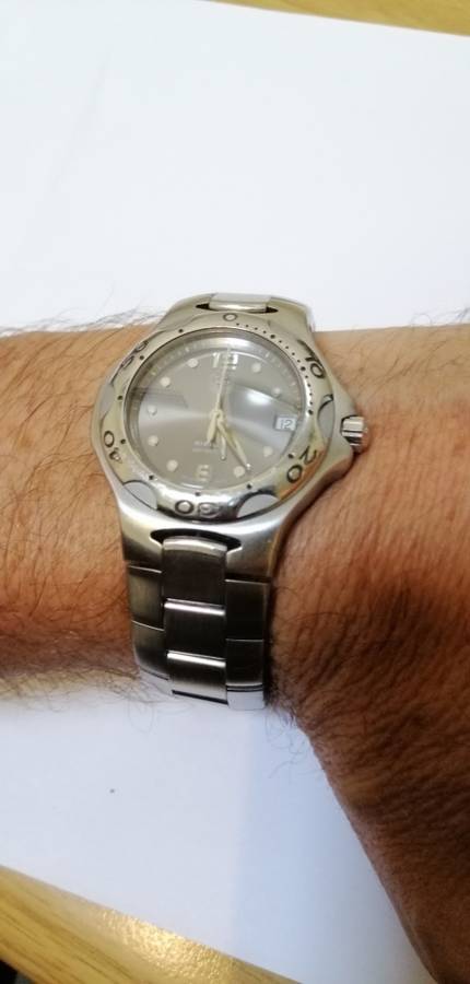 ### Tag Heuer - Kirium - Model WL111G-0 Grey Dial brushed steel Swiss made Gents watch pre owned ###