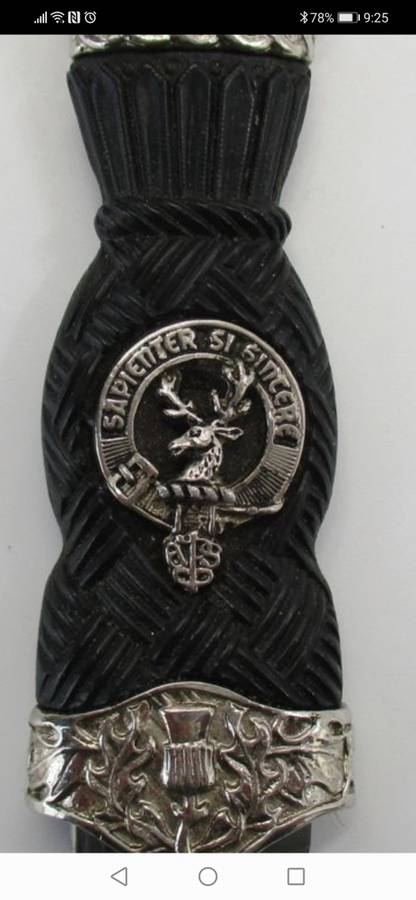 ### Sgian Dubh Scottish traditional Dagger with Sheath box and Tartan cloth ###