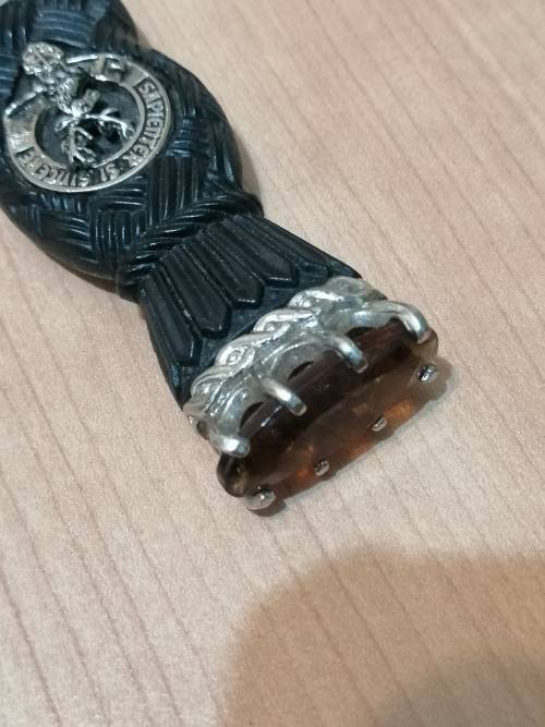 ### Sgian Dubh Scottish traditional Dagger with Sheath box and Tartan cloth ###