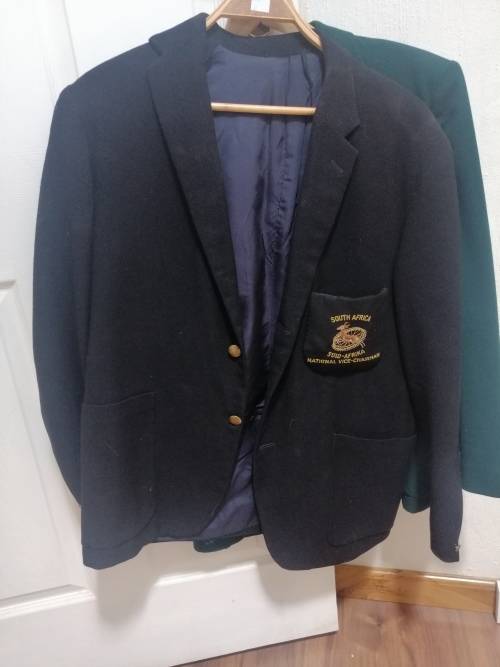 ### - R1 no reserve!! - 3 x sporting Blazers  and badges Springbok history memorabilia  ###