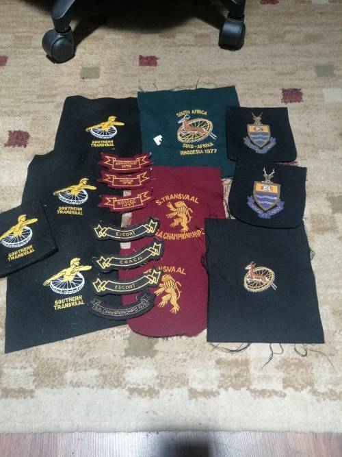 ### - R1 no reserve!! - 3 x sporting Blazers  and badges Springbok history memorabilia  ###