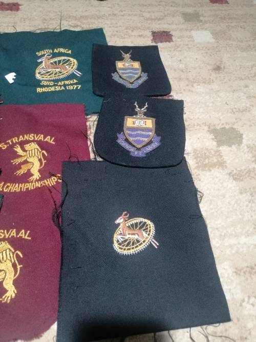 ### - R1 no reserve!! - 3 x sporting Blazers  and badges Springbok history memorabilia  ###