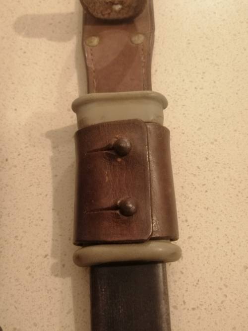 ### Reduced!! - Possibly Romanian AK 47 bayonet with frog and Scabbard ###