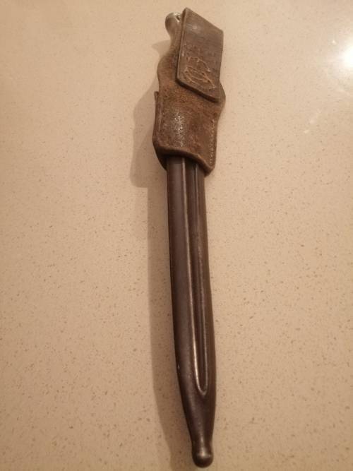 # Going, GoingG.... K98 P Weyersberg Bayonet inc Frog and Scabbard, though not for this bayonet #