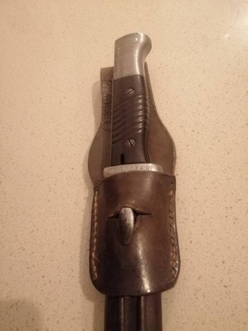 # Going, GoingG.... K98 P Weyersberg Bayonet inc Frog and Scabbard, though not for this bayonet #