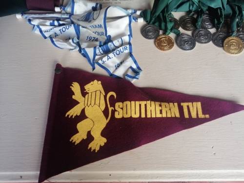 ### Sporting Tracksuit tops Ties and medals Springbok history memorabilia  ###