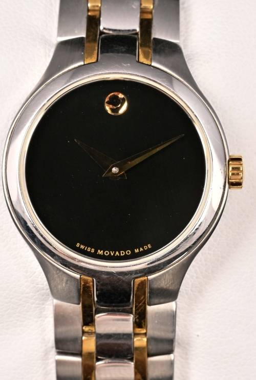### Swiss perfection Movado Ladies watch, box, pamphlets and 4 extra links, working 100% ###