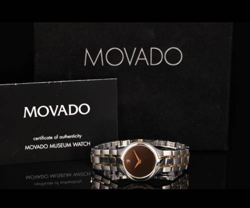 ### Swiss perfection Movado Ladies watch, box, pamphlets and 4 extra links, working 100% ###