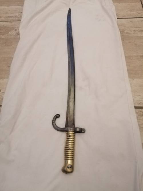 ### Reduced Yataghan Sword Bayonet without Scabbard in excellent condition, not much wear at all ###