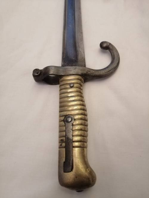 ### Reduced Yataghan Sword Bayonet without Scabbard in excellent condition, not much wear at all ###