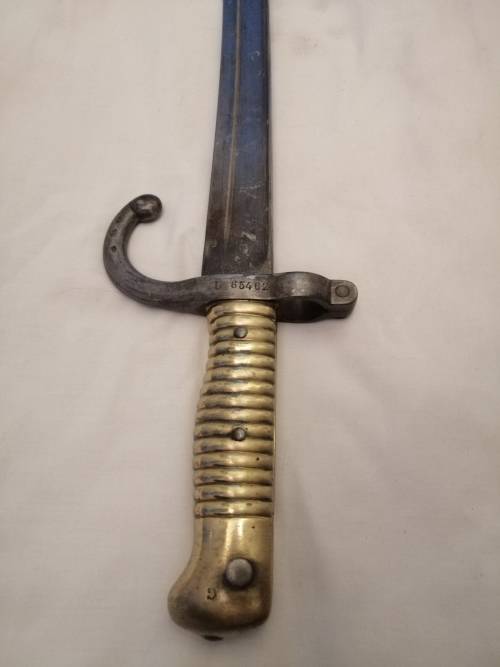 ### Reduced Yataghan Sword Bayonet without Scabbard in excellent condition, not much wear at all ###