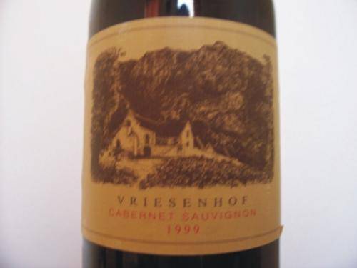 L@@K!! 1999 Vriesenhof Cabernet Sauvignon PART OF A LARGE COLLECTION ON BOB!!!!!