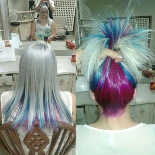 Platinum ice/silver Skullour Hair colour
