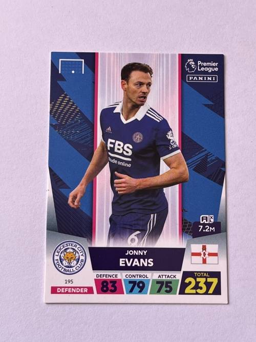 Panini Premier League Adrenalyn XL 2023 Soccer Card 195 Jonny Evans
