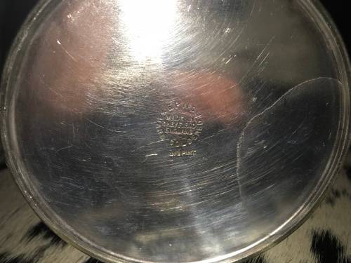 VINTAGE SILVER PLATED 1 1/2 PINT RAILWAY TEA/COFFEE POT WITH LONG SPOUT