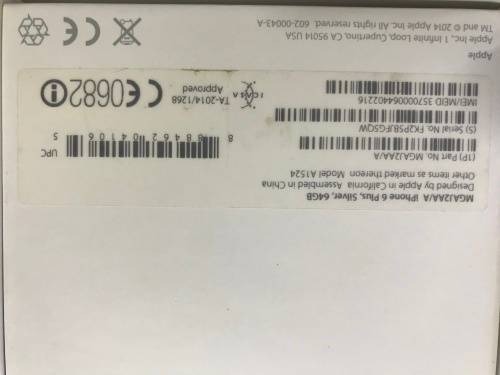 IPHONE 6 PLUS 64GB + FREE ORIGINAL XIAOMI MI BAND 2 SMART WATCH WITH BLUETOOTH 4.0