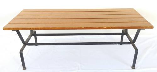 Wood Slat Coffee Table