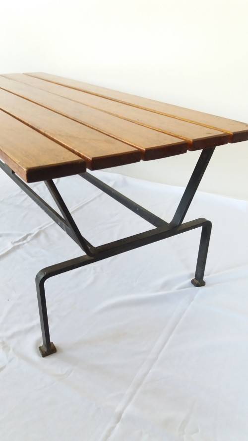 Wood Slat Coffee Table