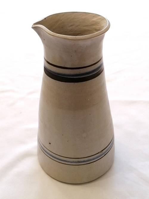 Beautiful, Modern hand-thrown set of ceramic drinking tumblers and carafe