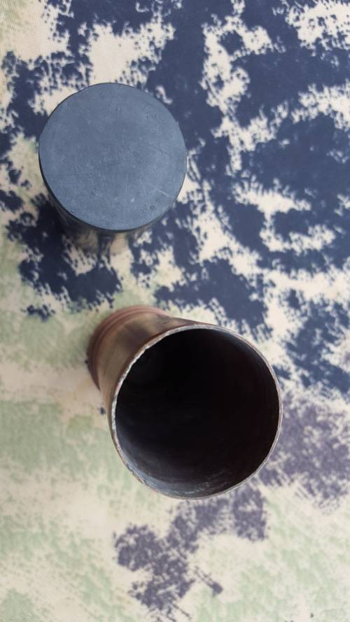 SADF era empty innert FFE 37mm shell & rubber batton round - widely used in the townships pre-1994