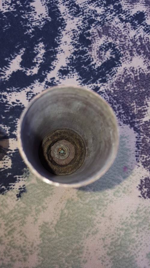 SADF era empty innert FFE 37mm shell & rubber batton round - widely used in the townships pre-1994