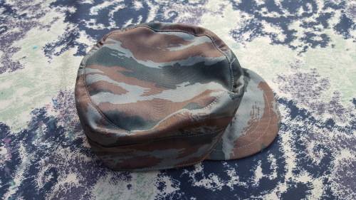 REPRO new-build FAPLA grey lizard (Recce copy camo cloth) patt Cuban style soft-brim cap - size 60