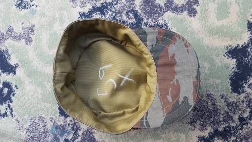REPRO new-build FAPLA grey lizard (Recce copy camo cloth) patt Cuban style soft-brim cap - size 60