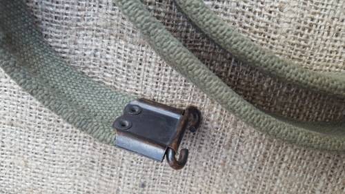 SADF era issued & used (R1 or FN FAL?) weapon belt with steel fittings (not brass as per .303 sling)