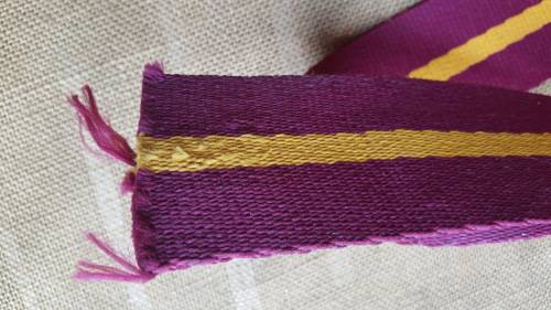 1m length of ex RSA homelands pre-1994 stable-belt belting Ciskei CDF SF maroun/yellow/maroun