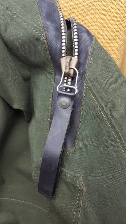 scarce & rarely seen original SADF era SAAF pilots & aircrew olive green drysuit rubber cuffs good