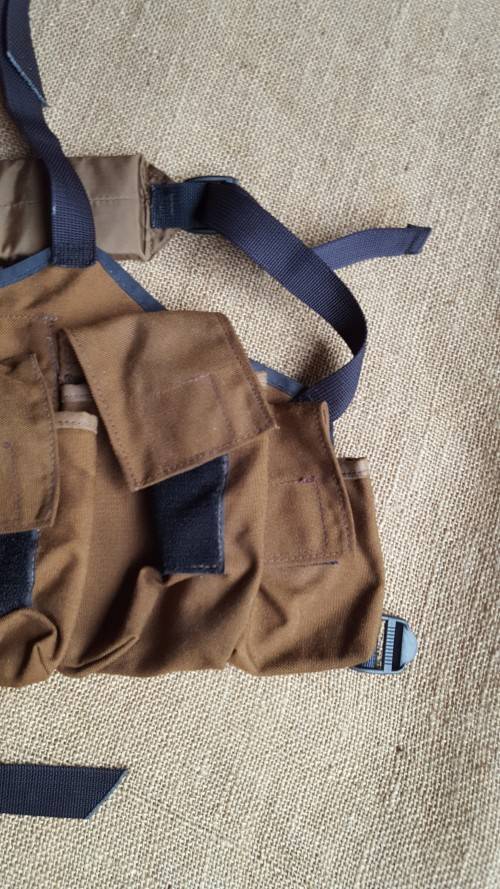 rare SWATF original R1/ G3 patt 3 type chest webbing in nutria & very good used condition no damage