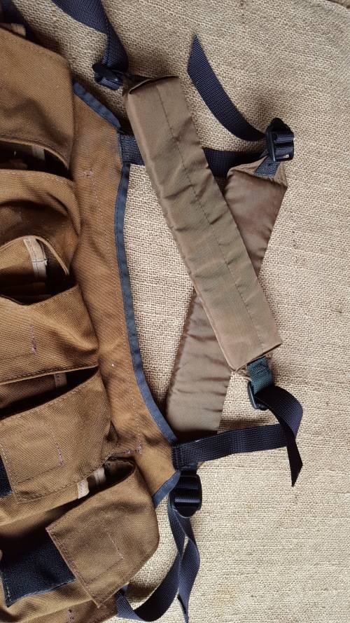 rare SWATF original R1/ G3 patt 3 type chest webbing in nutria & very good used condition no damage