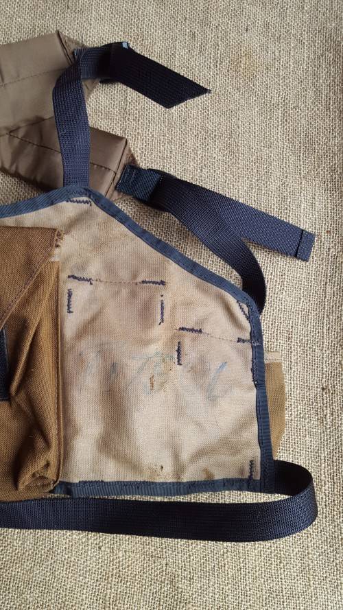 rare SWATF original R1/ G3 patt 3 type chest webbing in nutria & very good used condition no damage
