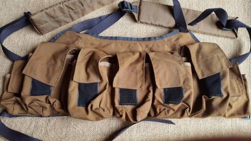 rare SWATF original R1/ G3 patt 3 type chest webbing in nutria & very good used condition no damage