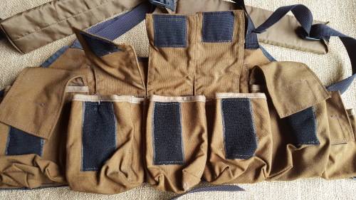 rare SWATF original R1/ G3 patt 3 type chest webbing in nutria & very good used condition no damage