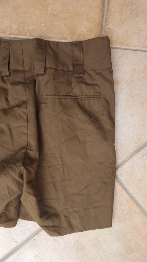 scarce and rarely seen new unused (unworn) SADF era nutria field-dress shorts - NOT cadet shorts