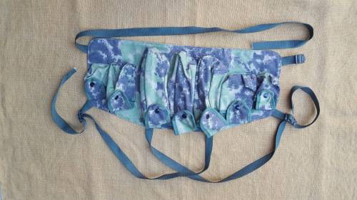 on auction a new custom made Zim splotch camo in nylon chest webbing sized for 6 AK 47 or R4/5 mags