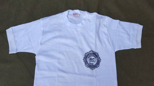 original white medium size Rhodesian Service Corps tee-shirt in very good & clean condition
