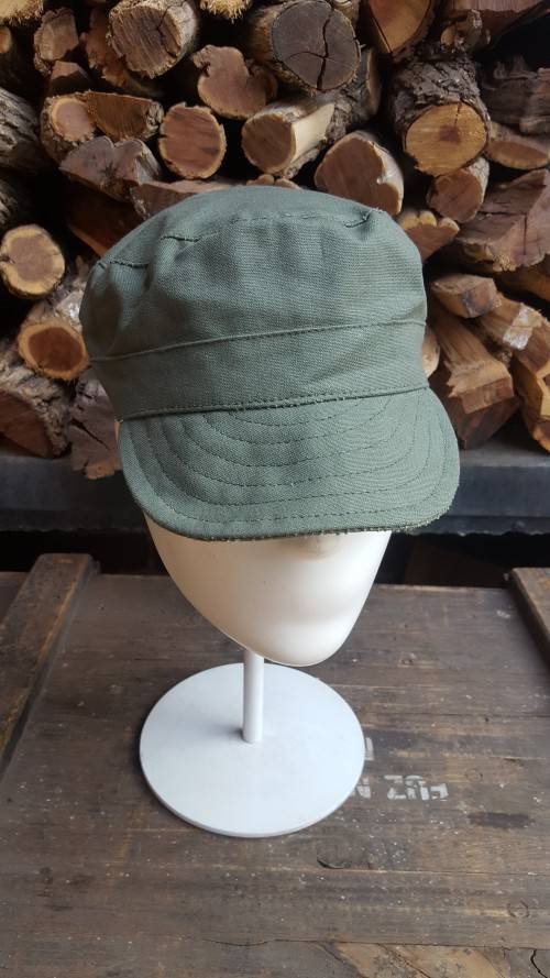 custom sewn REPRO olive green canvas cap - UNITA/ Terr/ Frelimo style (Freddy Greens) size 57/58/59