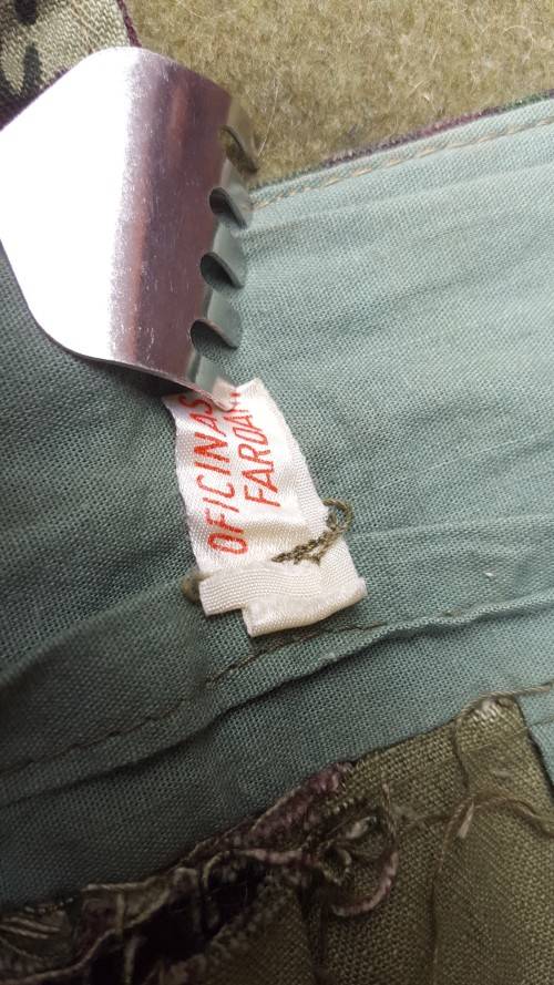 hard to find good used Porra ULTRAMAR war era waist size 36 inch lizard camo trousers (undamaged)