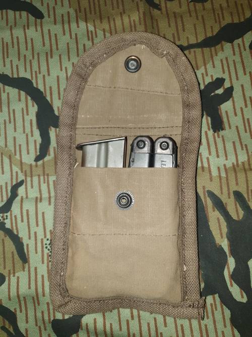 re-worked original SADF issue Pattern 80 donkey brown ripstop canvas 50 rd mag pouch custom sml size