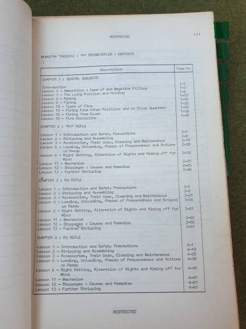 original bushwar era dated Jun 1979 SADF issue musketry training manual in good read/ used condition