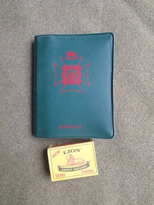 original Rhod bushwar era Rhod Regt snobby A6 size commanders aide memoir in complete clean conditon