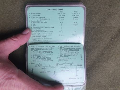 original Rhod bushwar era Rhod Regt snobby A6 size commanders aide memoir in complete clean conditon