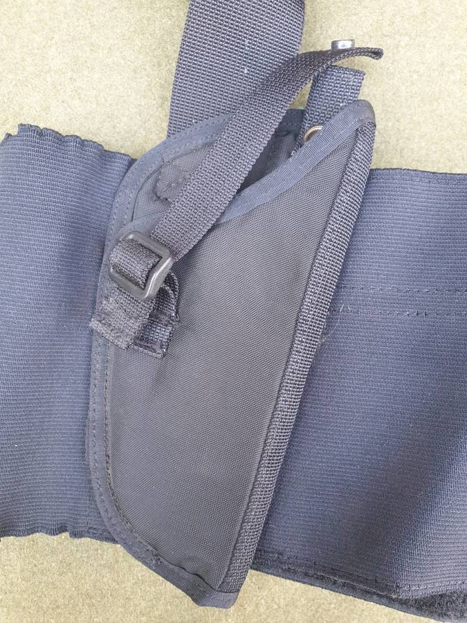 scarce used SADF era original SA SF Recce used/issue black nylon drop-leg thigh holster urban kit