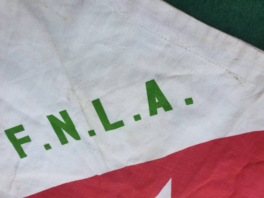 100% original SWA/ Angola period FNLA small battle flag - collected drect from SADF vet of Op Savanh