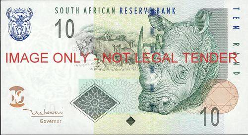 TT Mboweni Second Issue Ten Rand Prefix HT unc condition!!